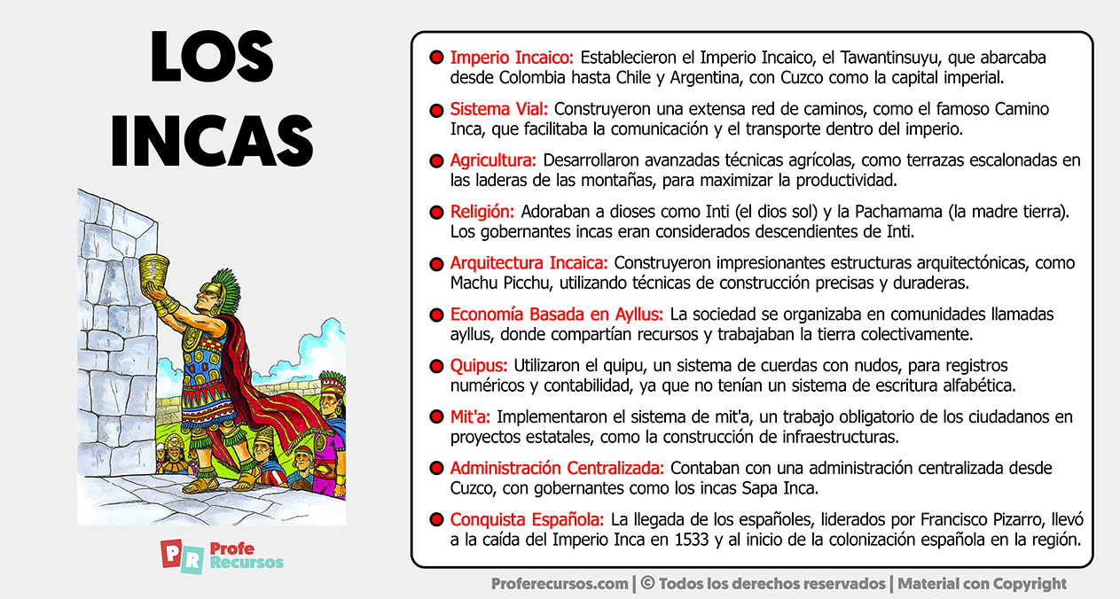 Caracteristicas de los incas