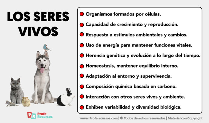 Características de los Seres Vivos