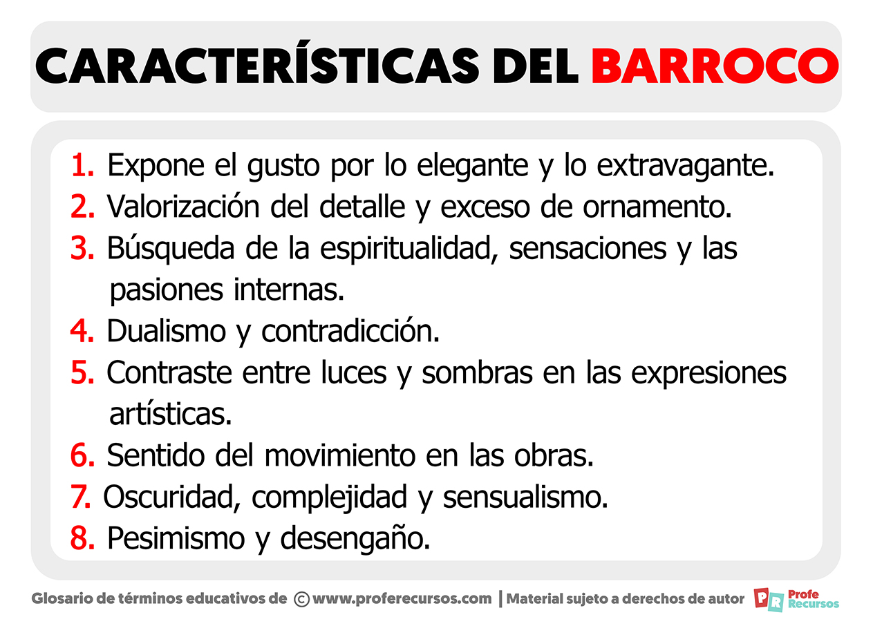 Caracteristicas del barroco