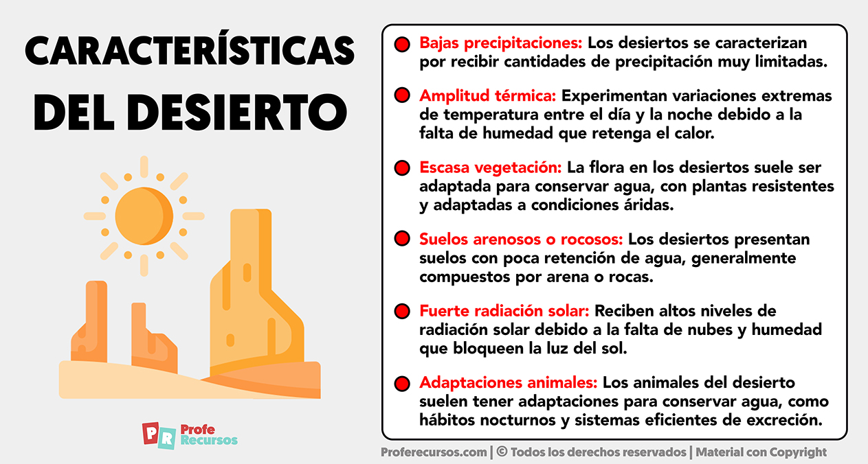 Caracteristicas del desierto