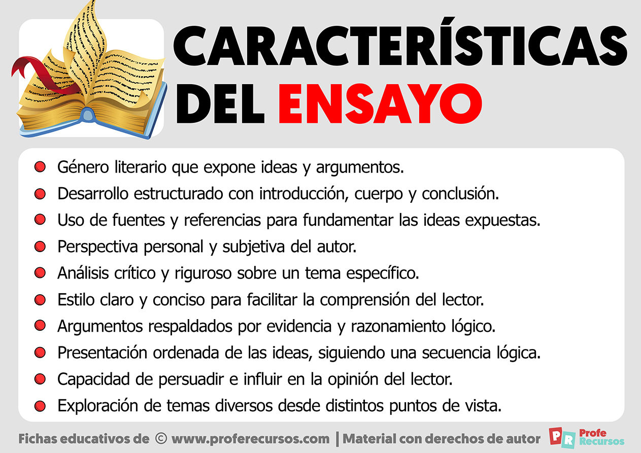Caracteristicas del ensayo