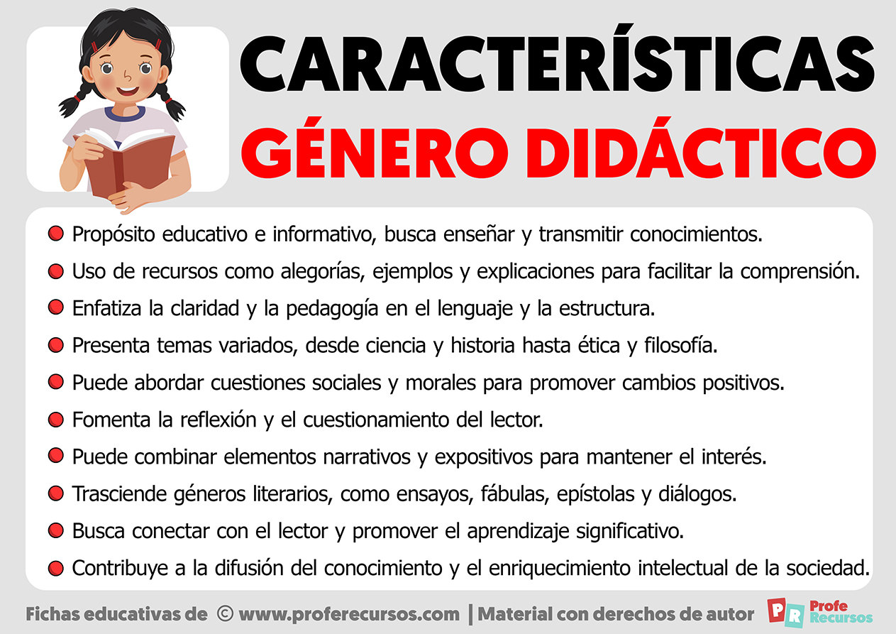 Caracteristicas del genero didactico