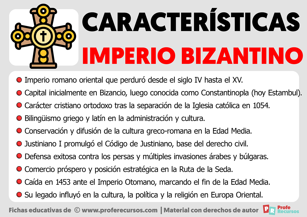 Caracteristicas del imperio bizantino
