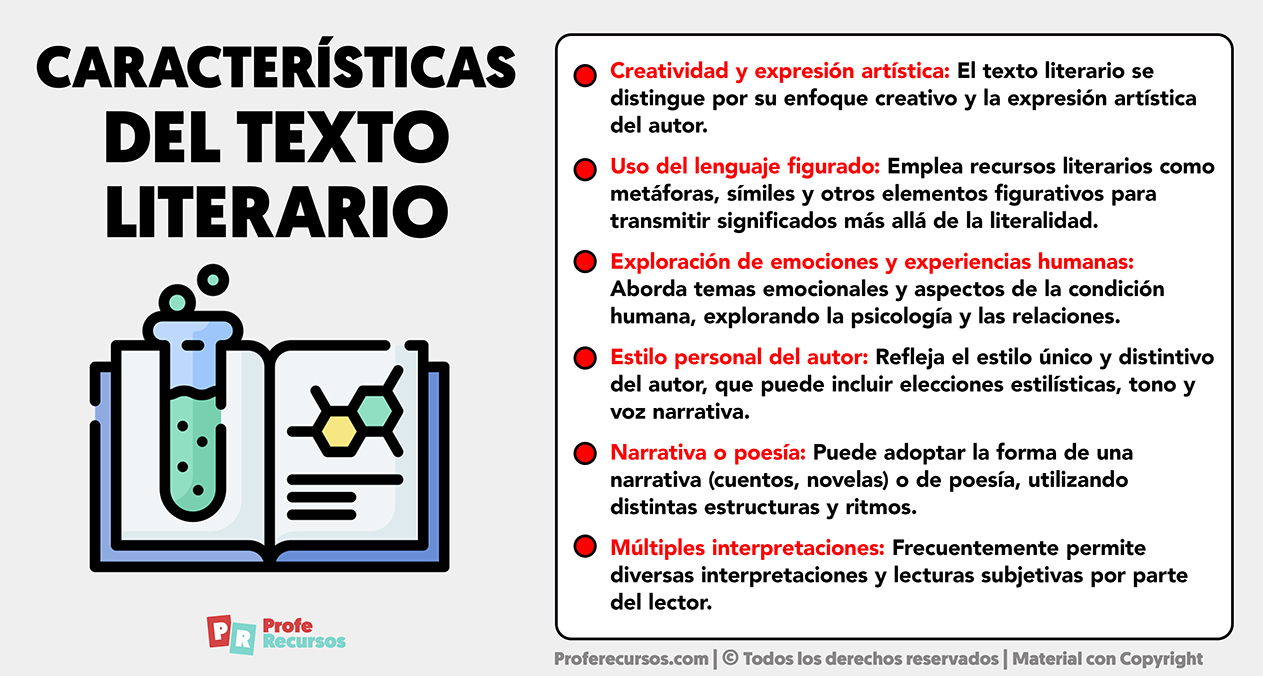 Caracteristicas del texto literario