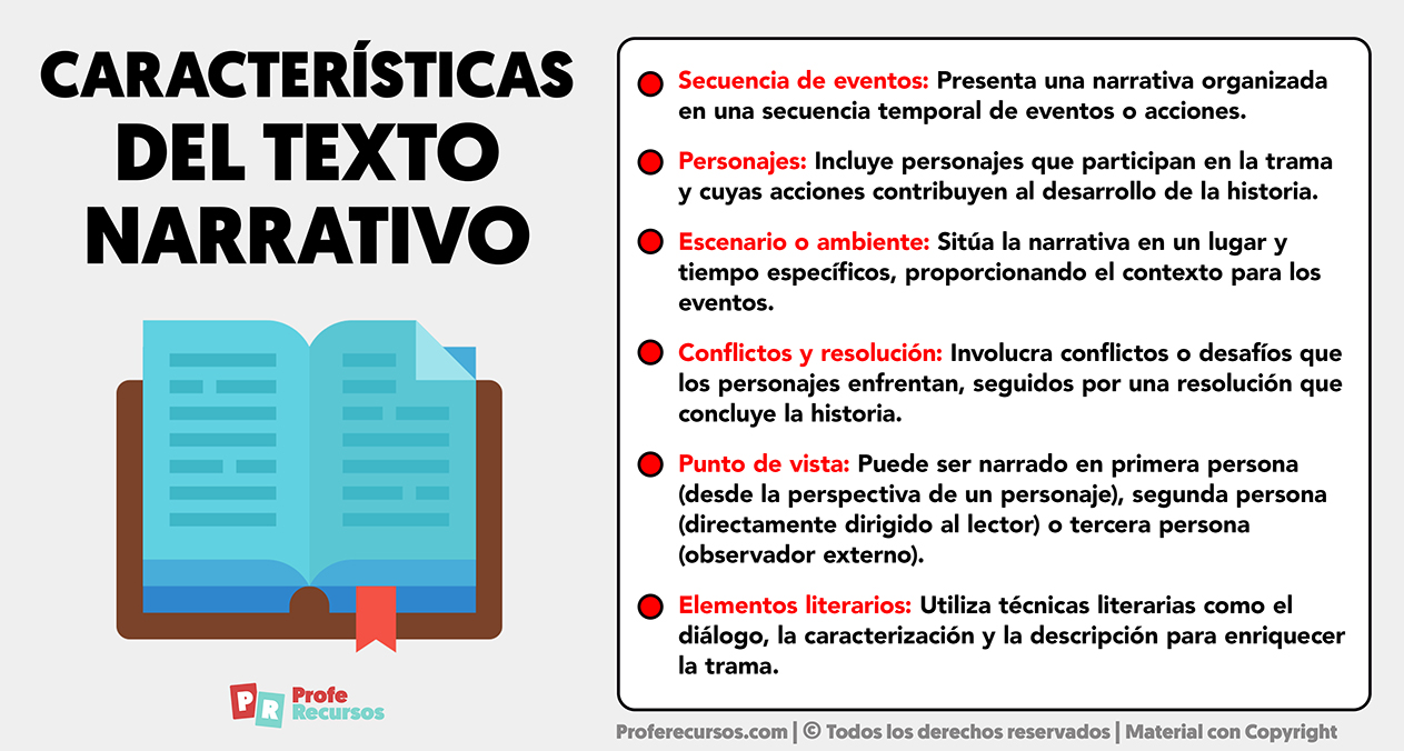 Caracteristicas del texto narrativo