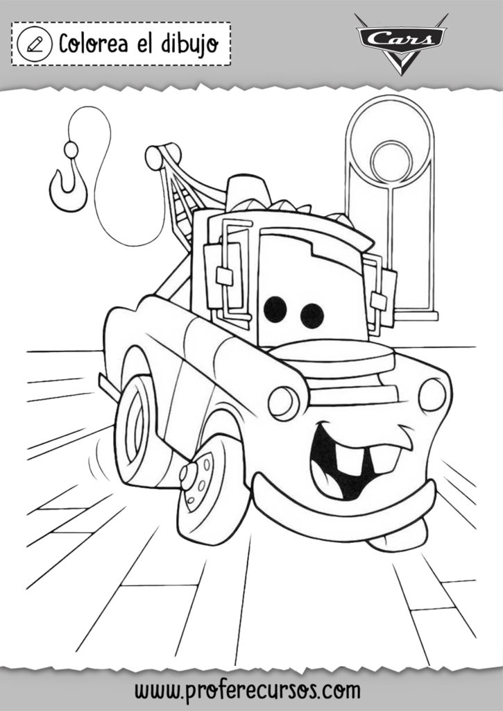 Cars la pelicula dibujos para pintar