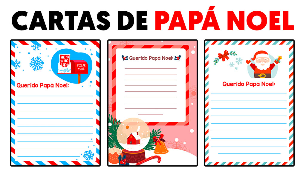 Cartas de papá noel para imprimir