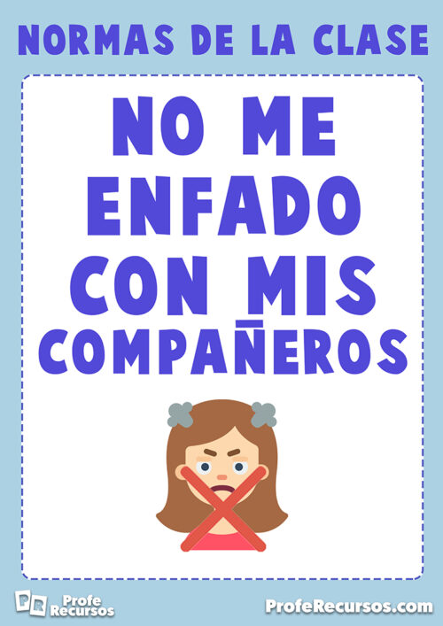 Cartel Normas De Clase Cartel Normas De Clase