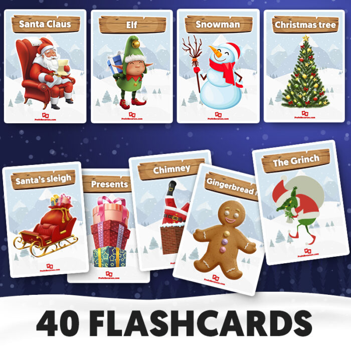 Christmas flashcards for kids