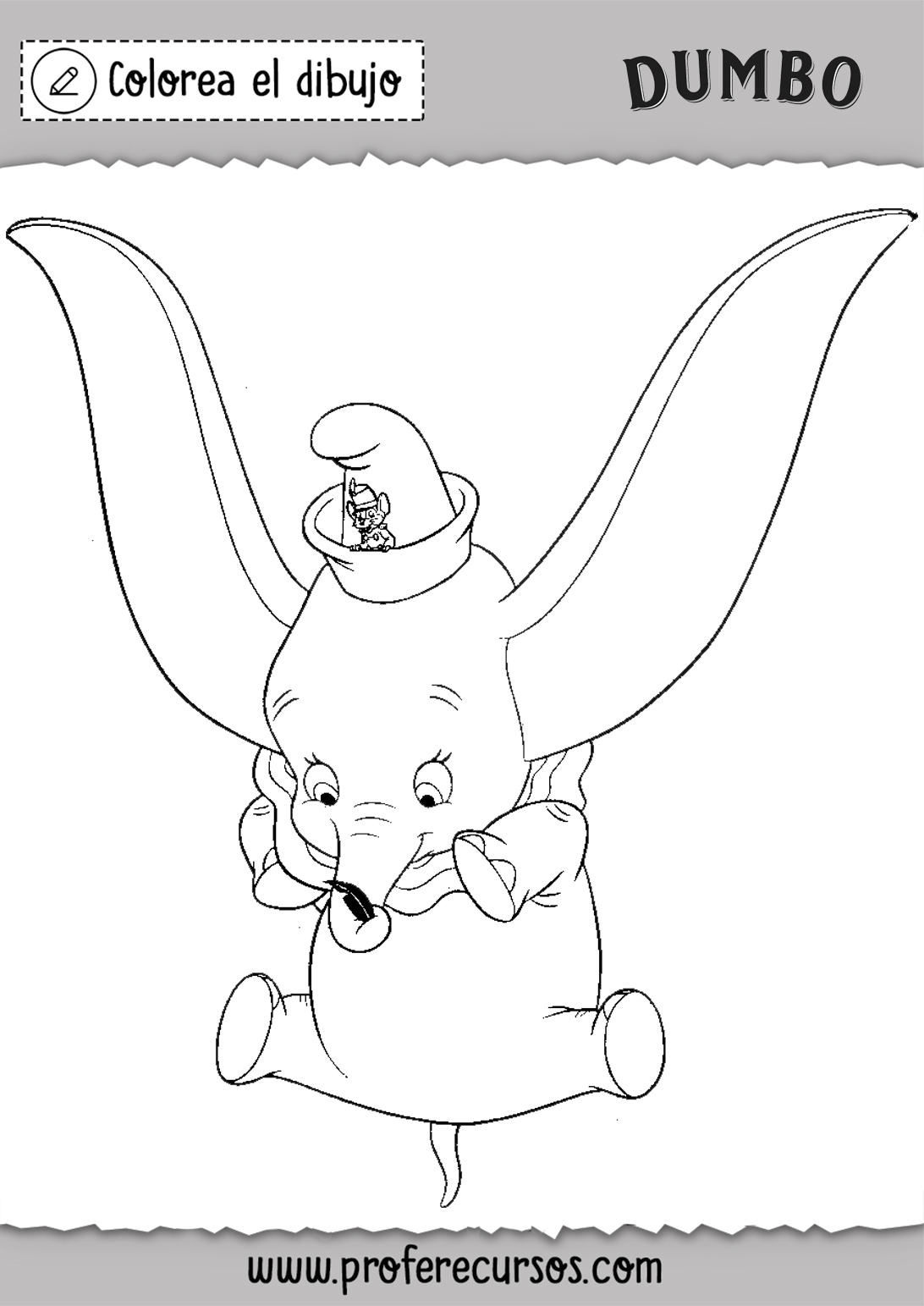 Colorear Dibujo de Dumbo