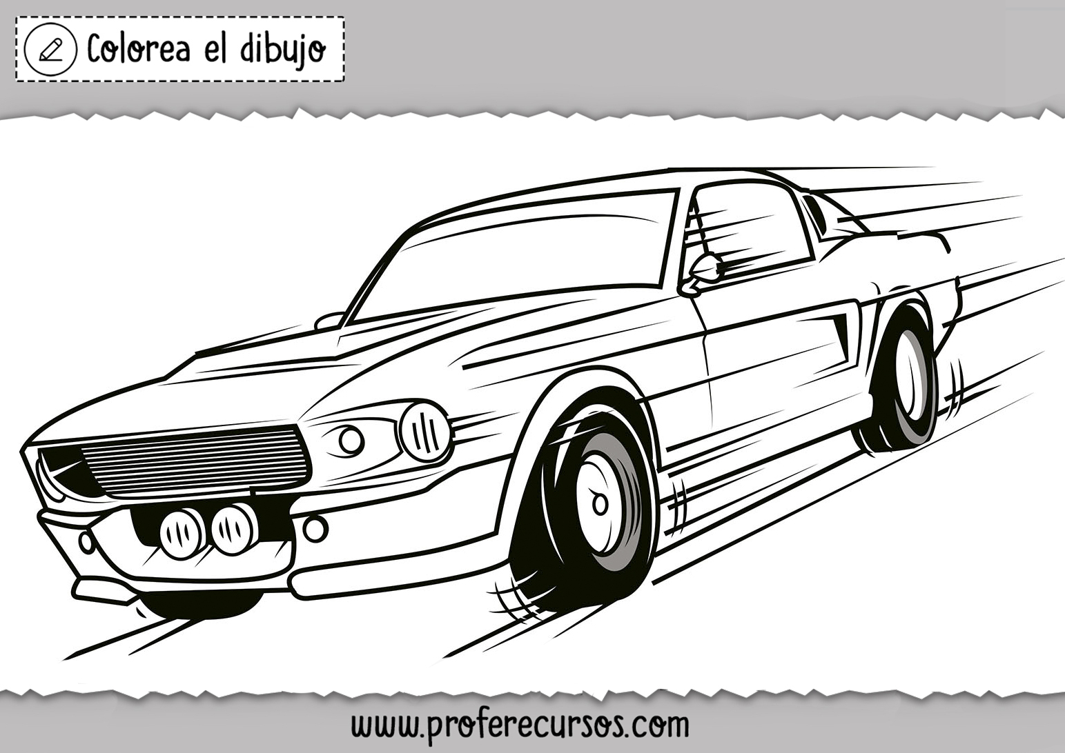 Dibujos de Coches de Carrera para colorear