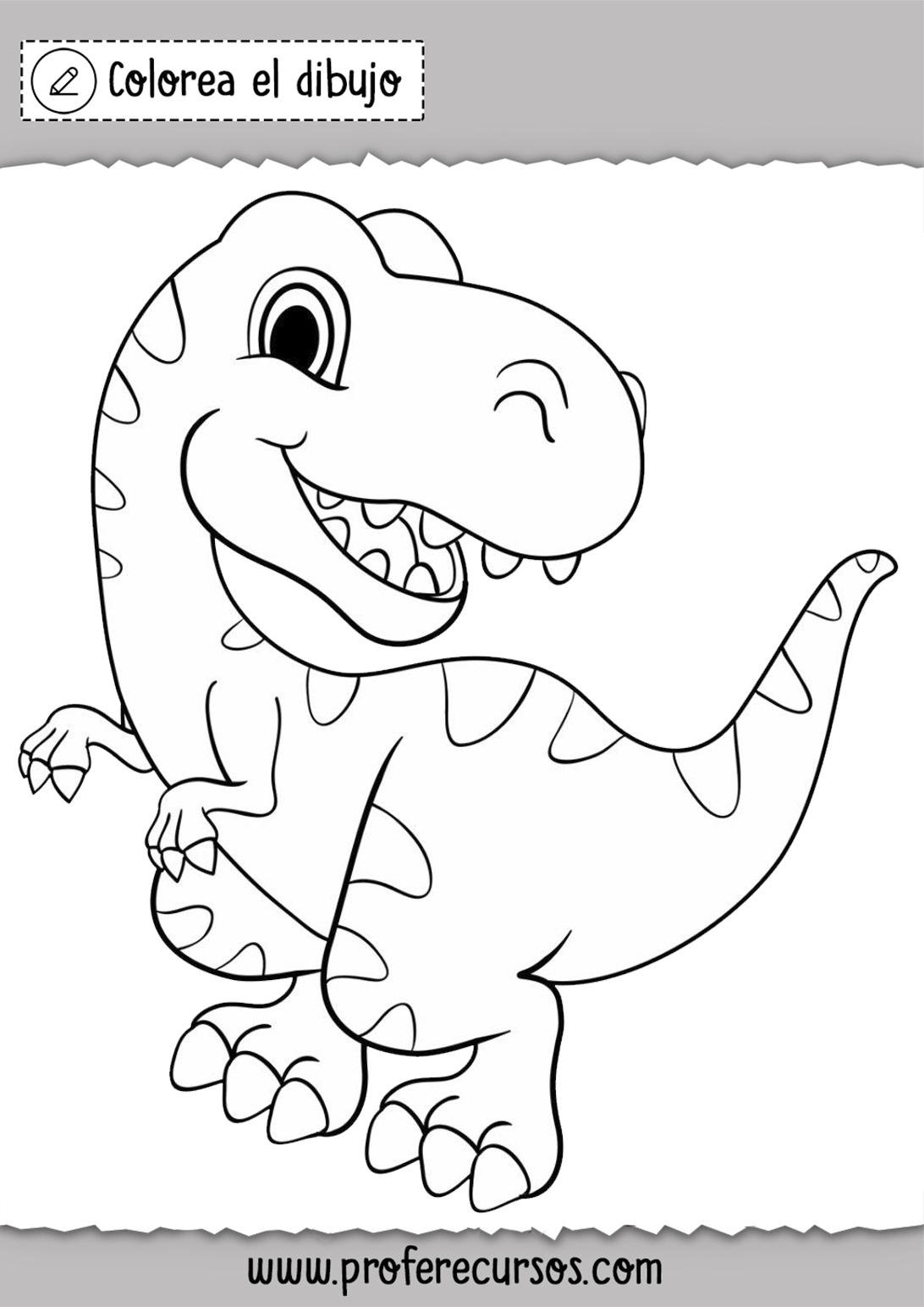 Colorear Dibujos de Dinosaurios