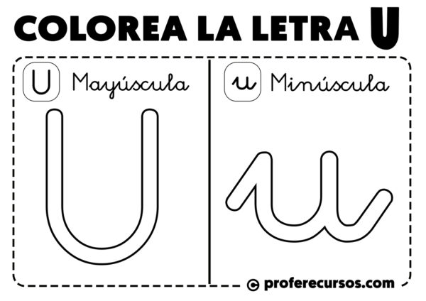 Colorear letra U - Profe Recursos