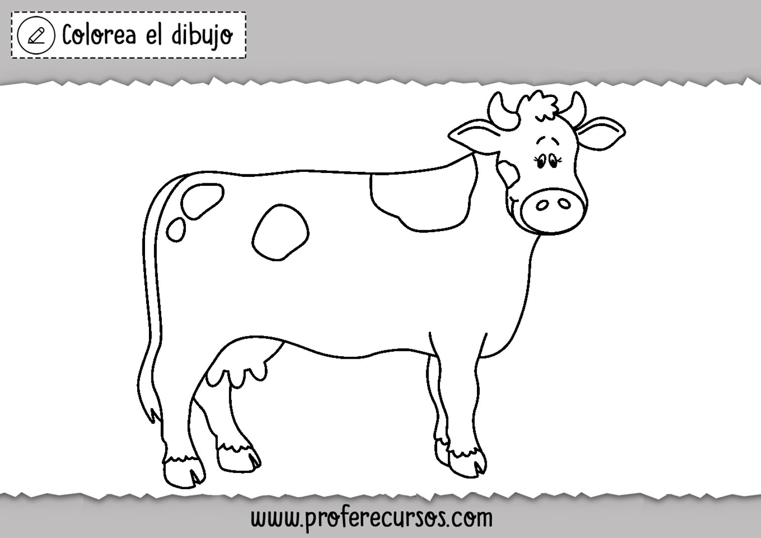 Colorear dibujo de vaca