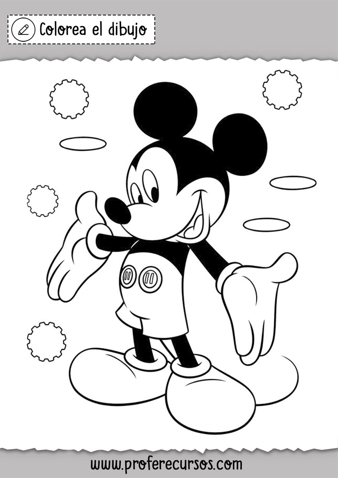 Colorear dibujos de Mickey Mouse