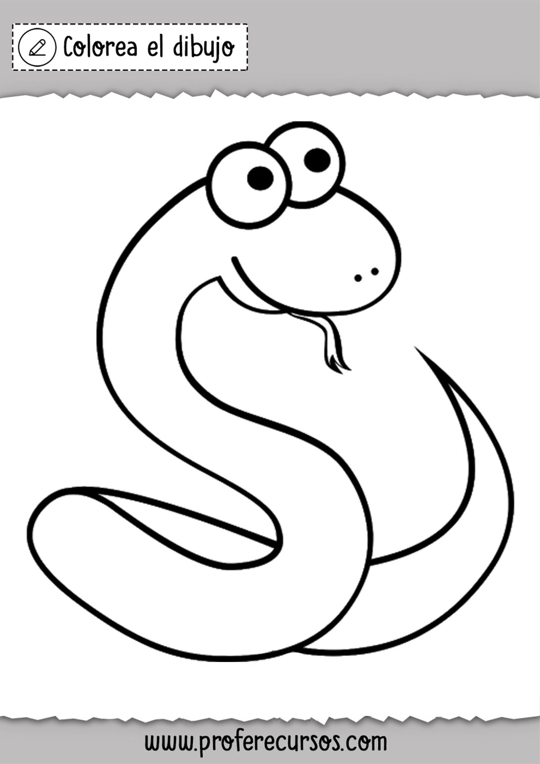 Colorear dibujos de serpientes