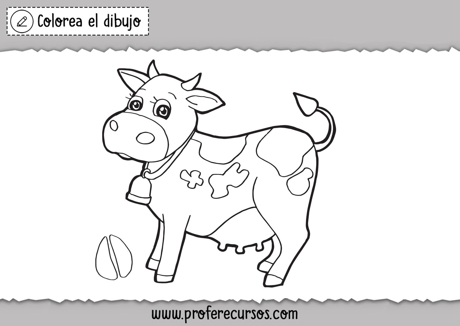 Colorear imagen de vaca