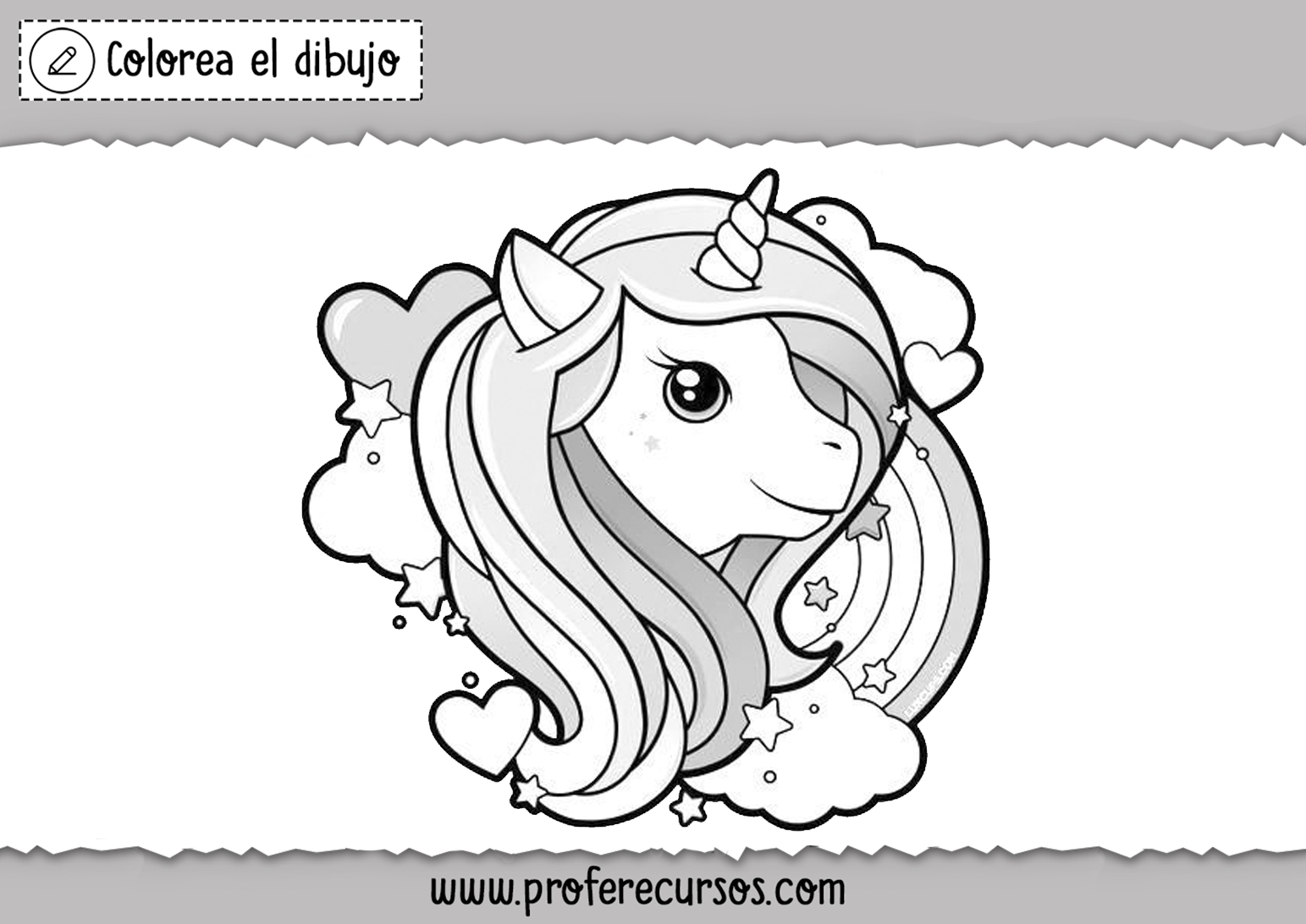 Colooear Unicornio Dibujo