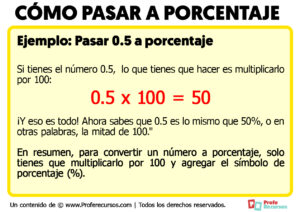 Como pasar a porcetanje