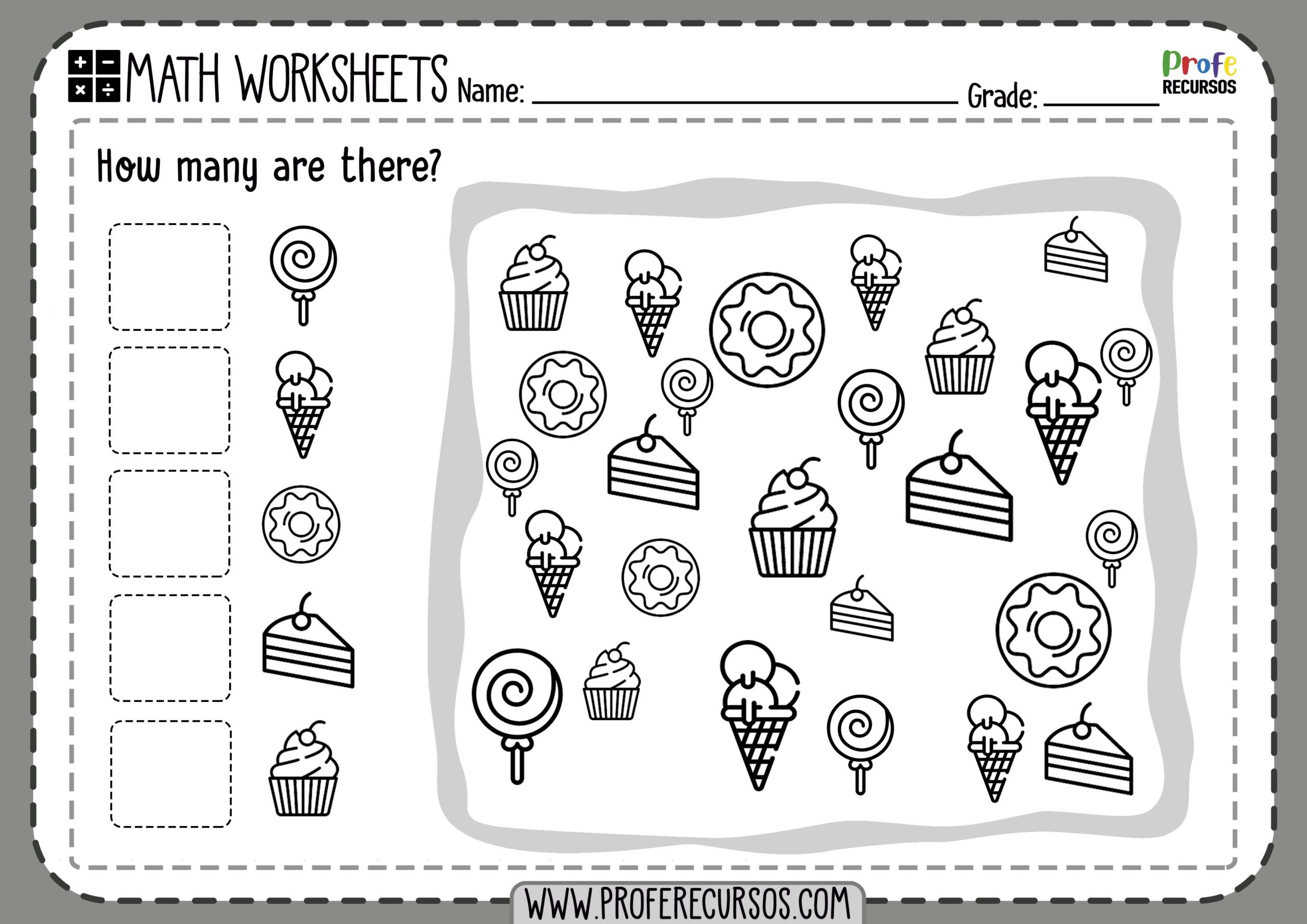 Free Printable Counting Worksheets For Kindergarten