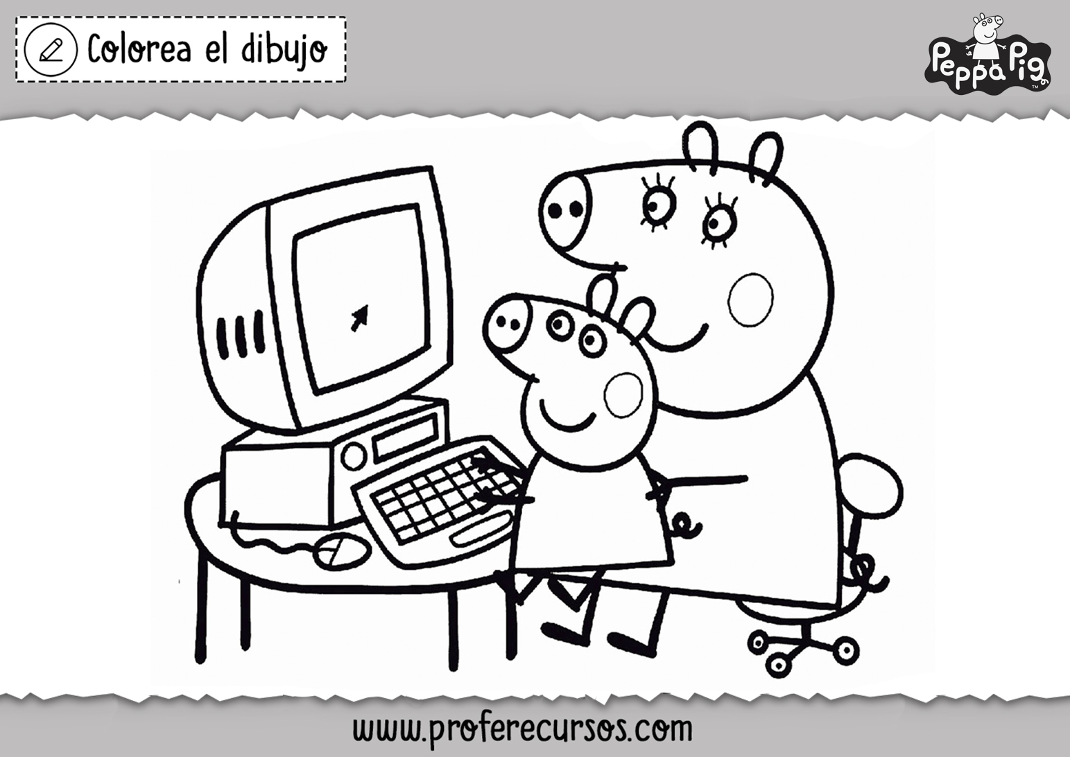 Dibujos de Peppa Pig para colorear 【Descarga gratis】