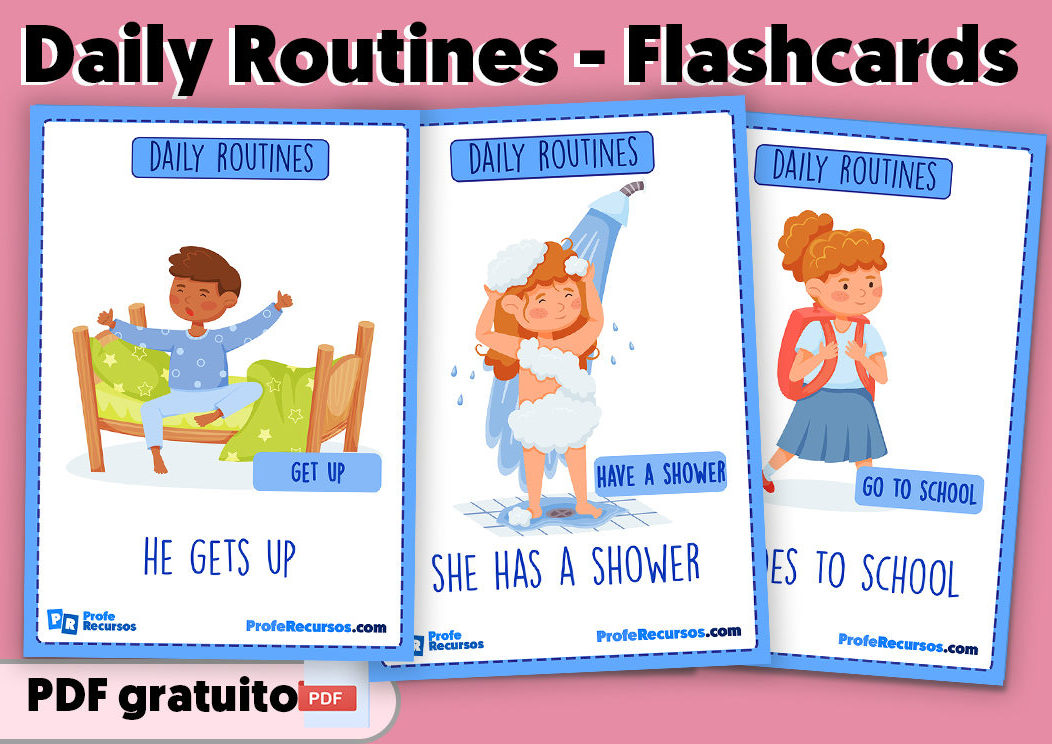 Daily Routines Flashcards