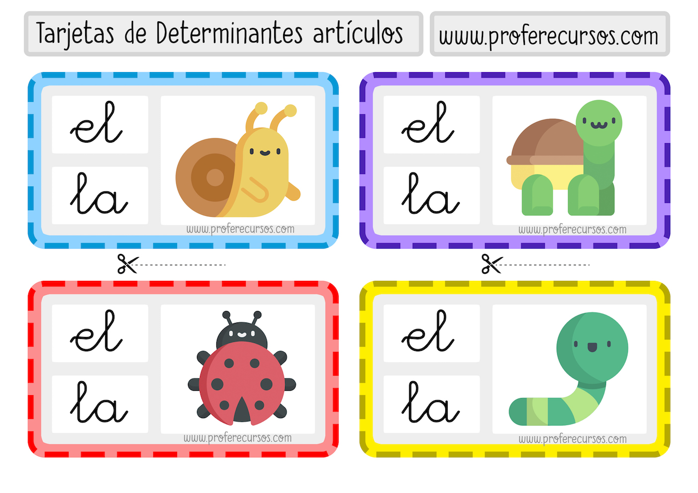 Determinantes Articulos para Niños