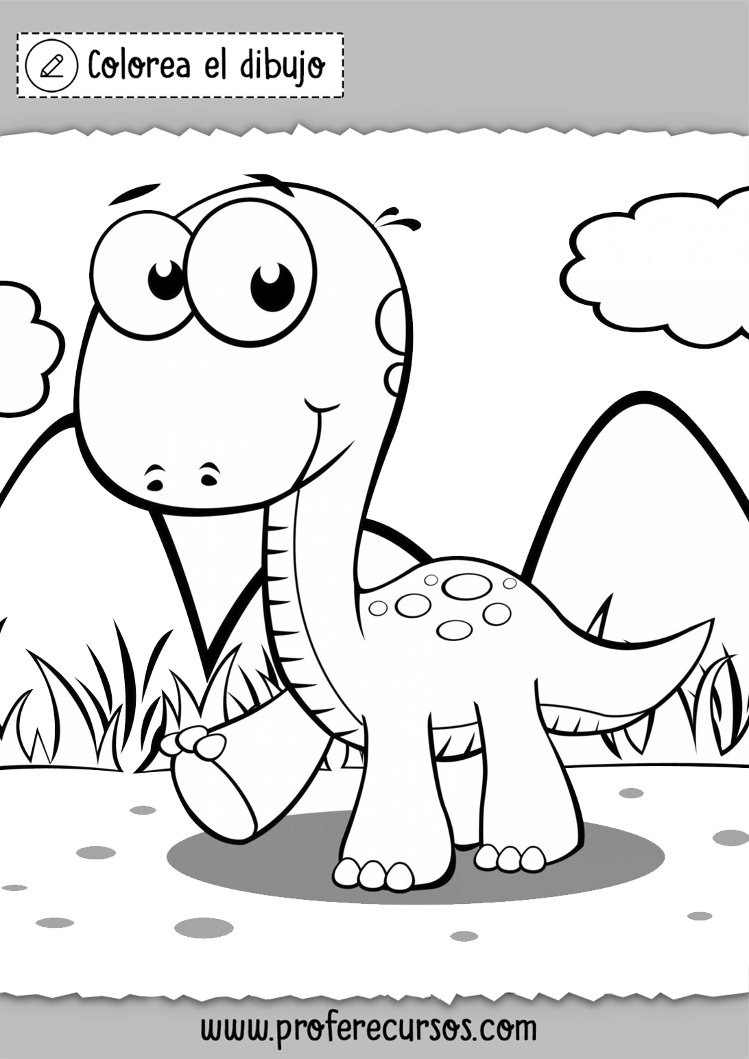 Dibujar Colorear Dibujos de Dinosaurios
