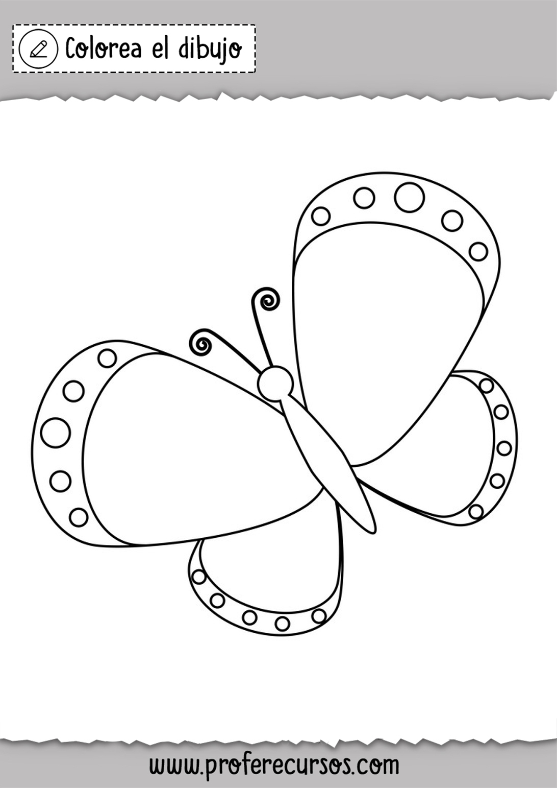 Dibujo Mariposa para colorear