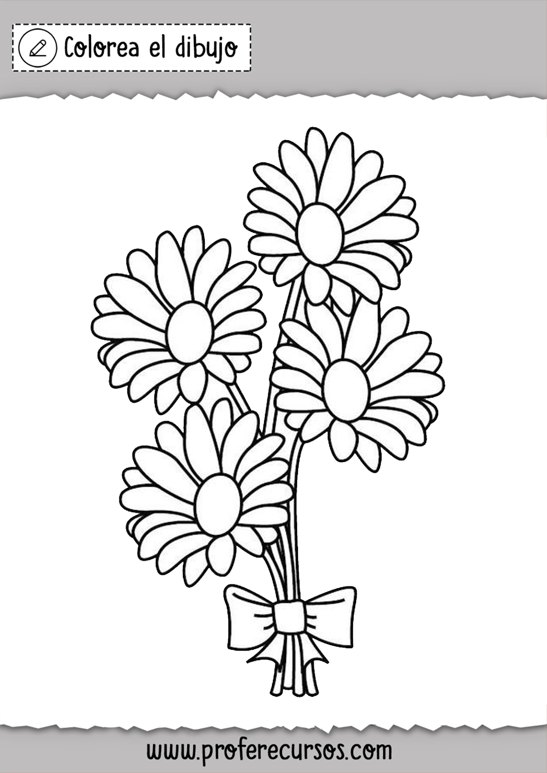 Dibujo Ramos de Flores para Colorear