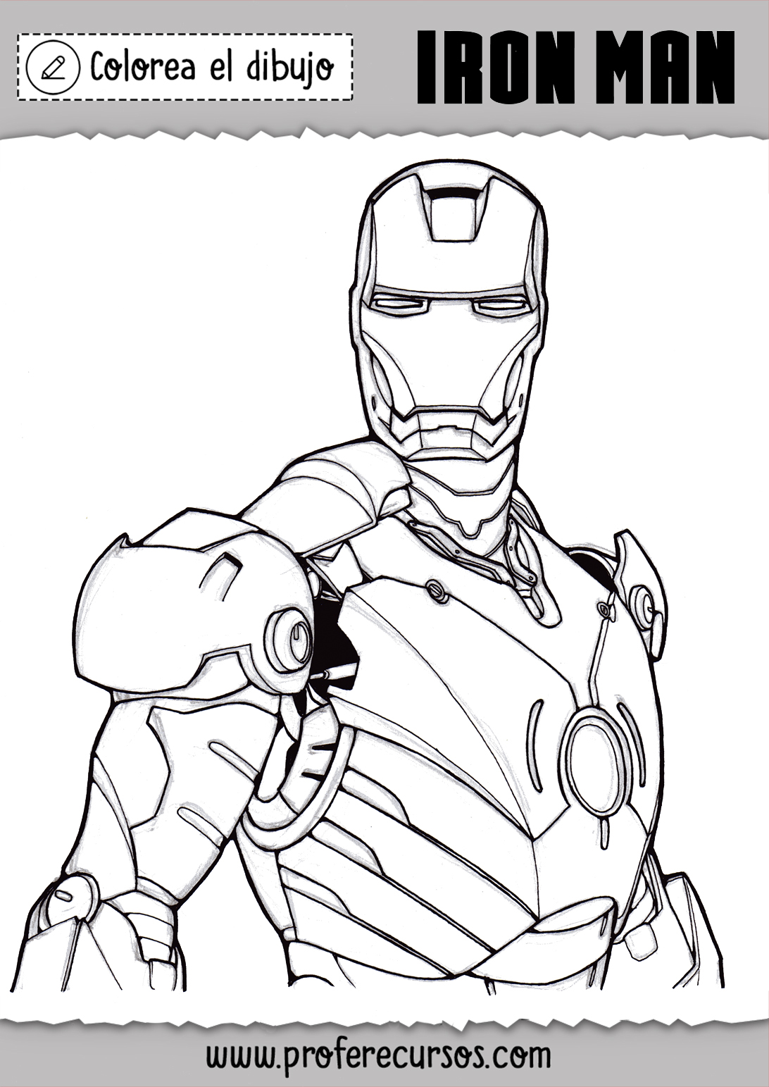 Dibujo de Iron Man Colorear Gratis