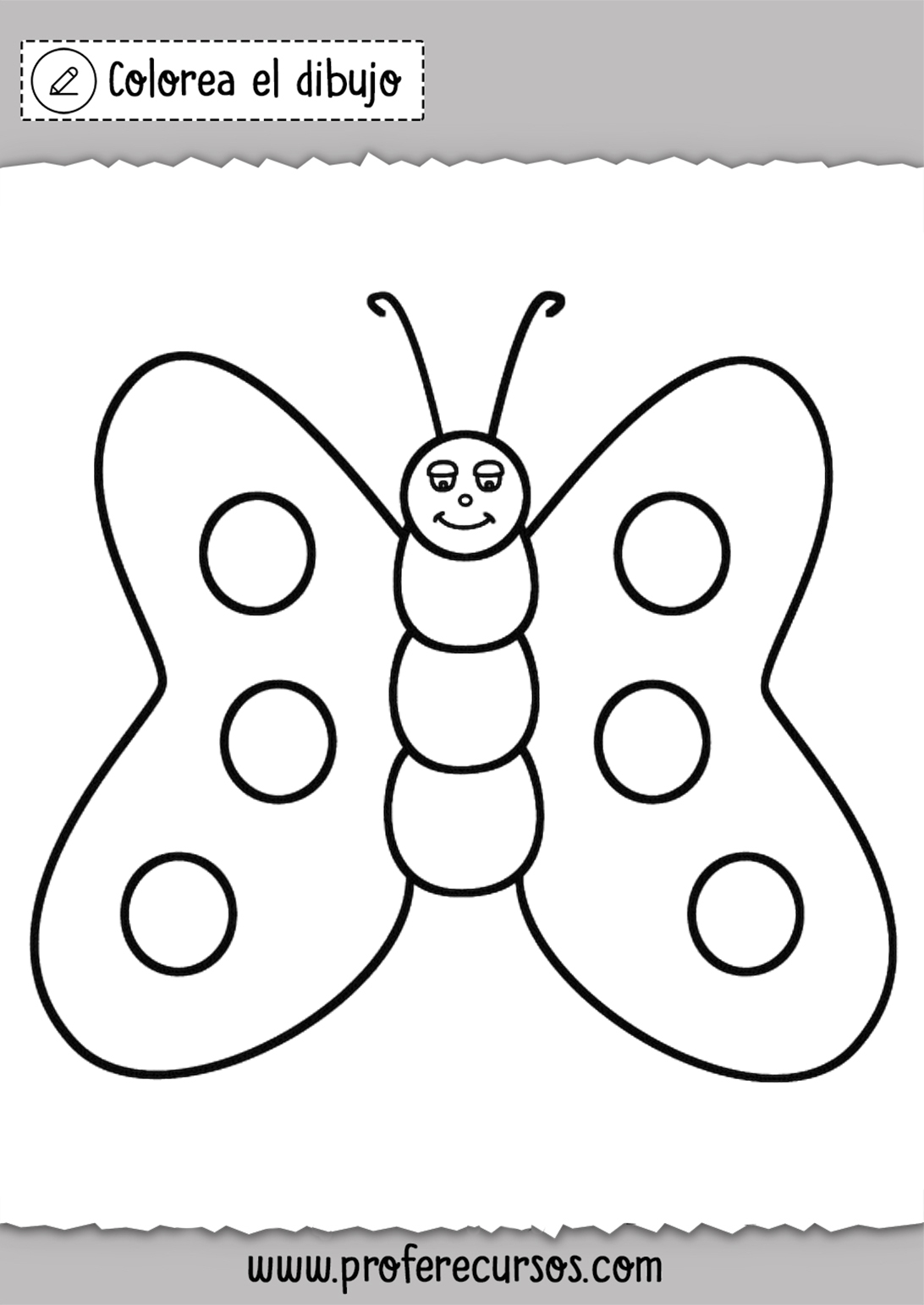 Dibujo de Mariposa para Colorear