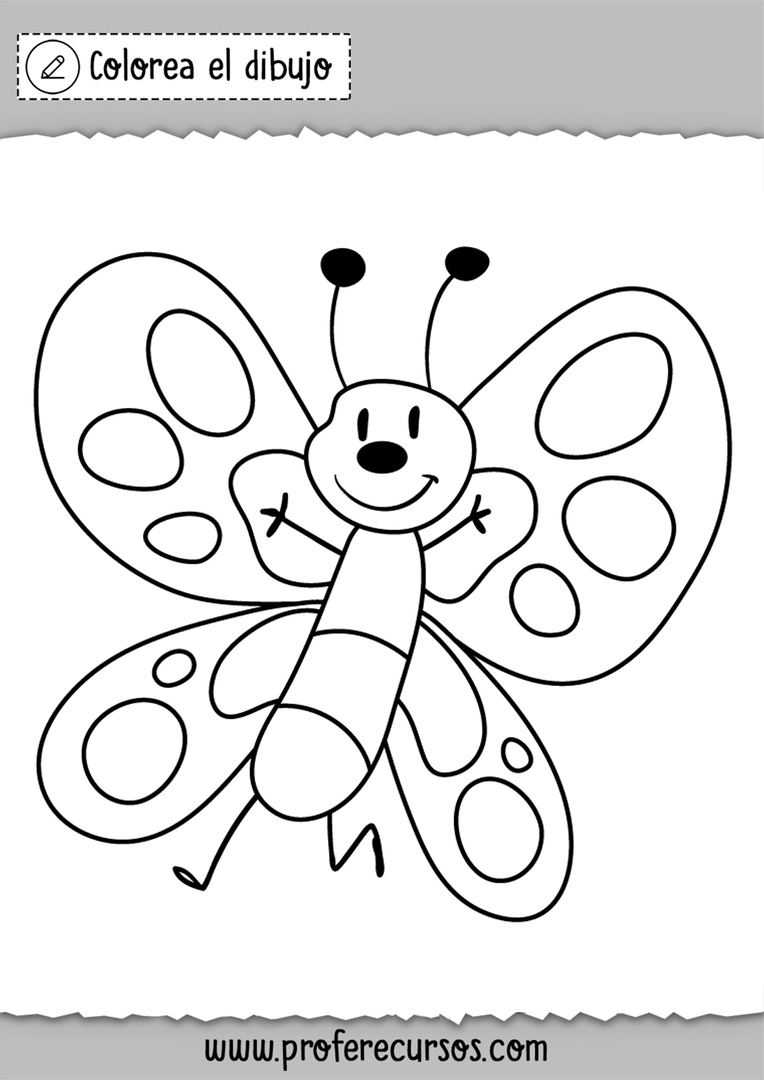 Dibujo de Mariposa para Niños pequeños