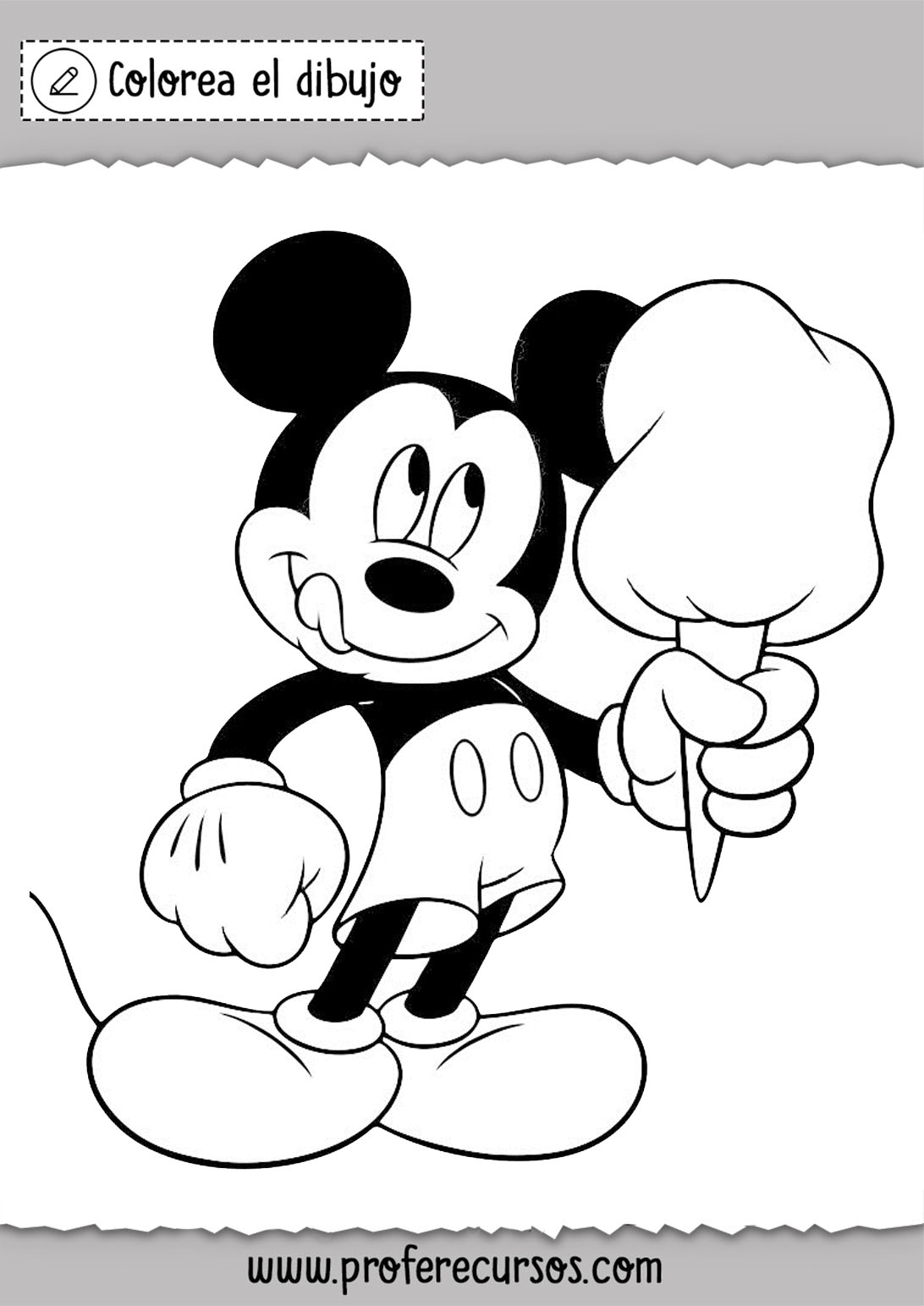 Dibujo de Mickey Mouse facil