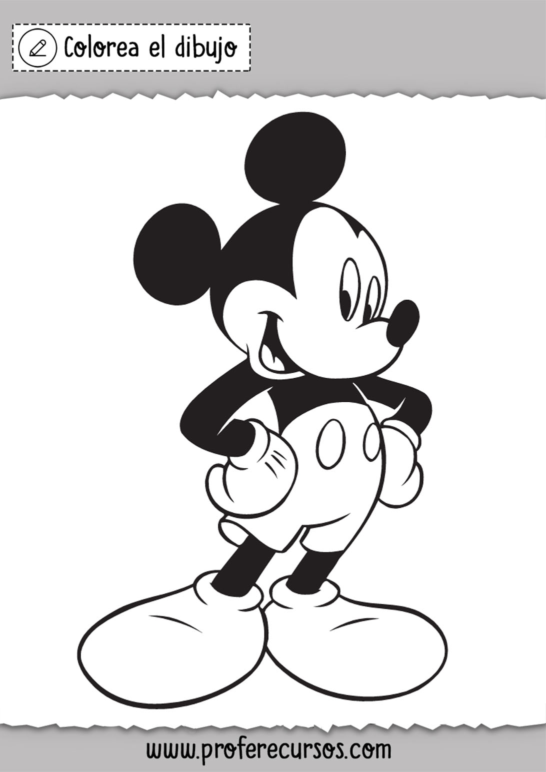 Dibujo de Mickey para colorear