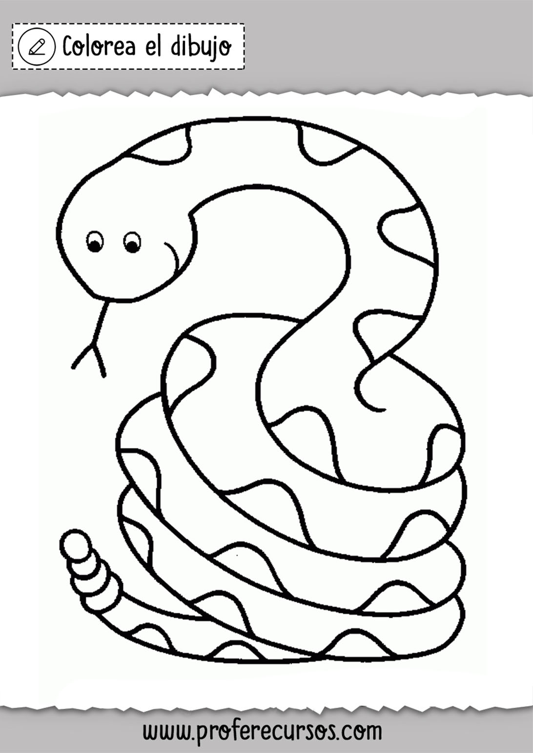 Dibujo de serpientes para colorear