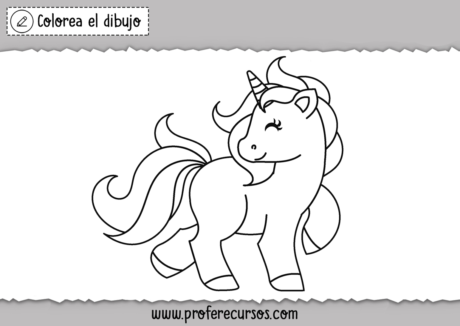 Dibujo de Unicornio para Colorear