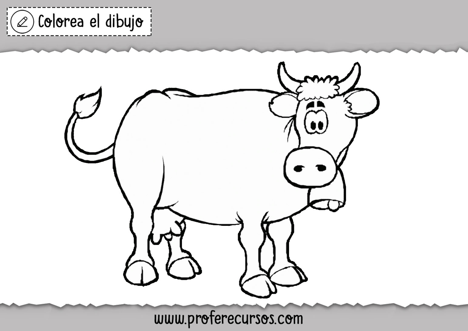 Dibujo de vaca para colorear