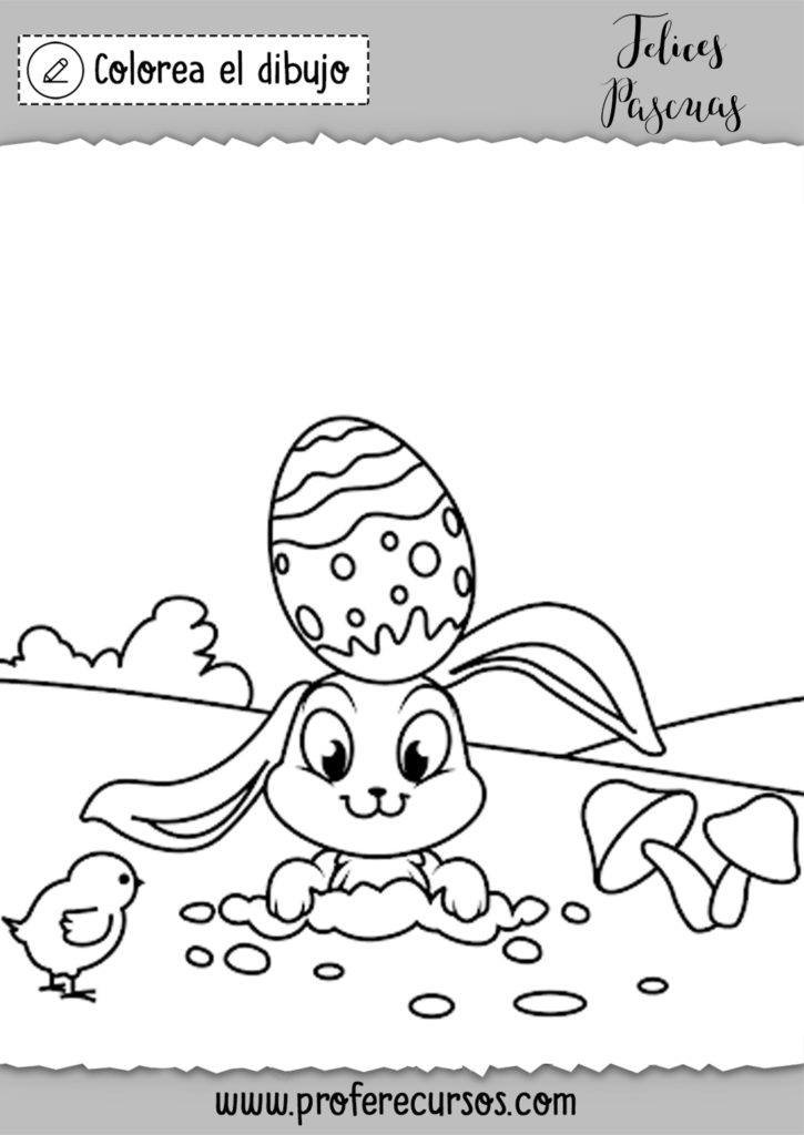 Dibujo pascua para colorear e imprimir