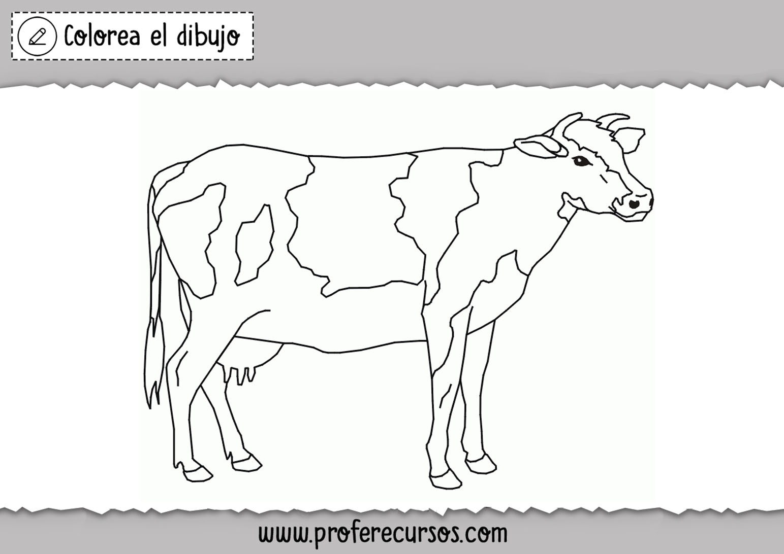 Dibujo vaca para colorear