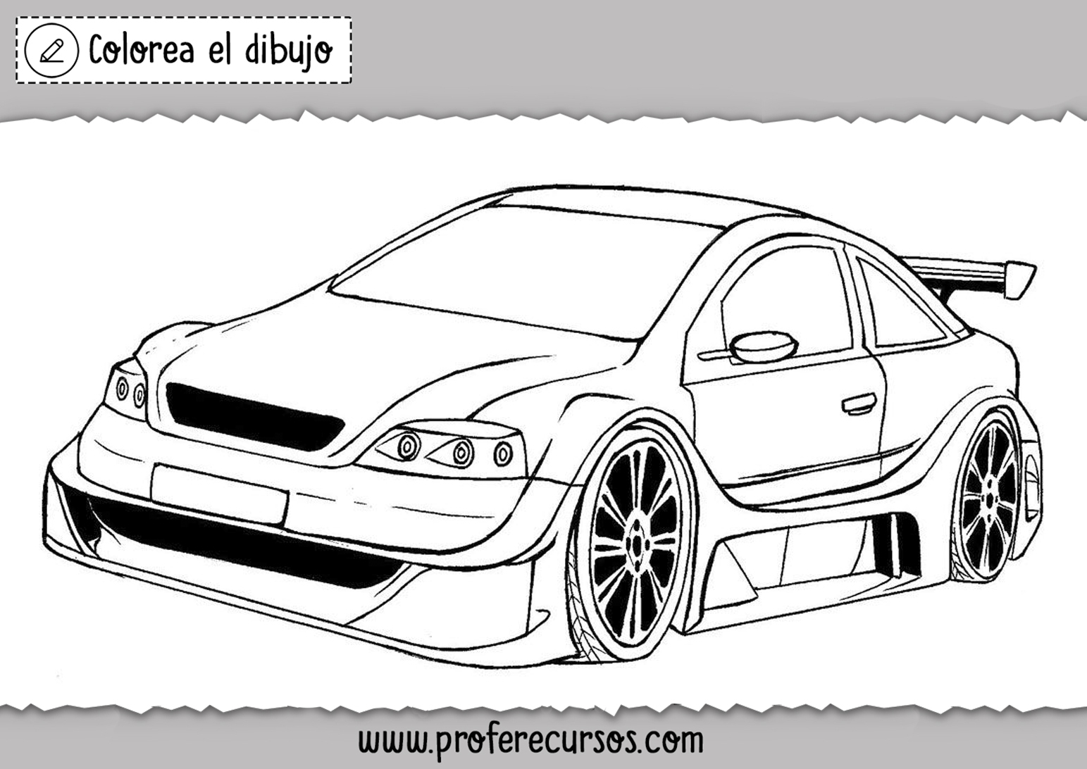 Dibujos Autos Tunning Colorear