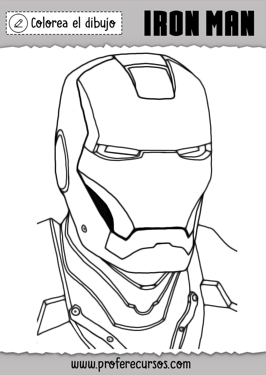 Dibujos Iron Man Para Pintar