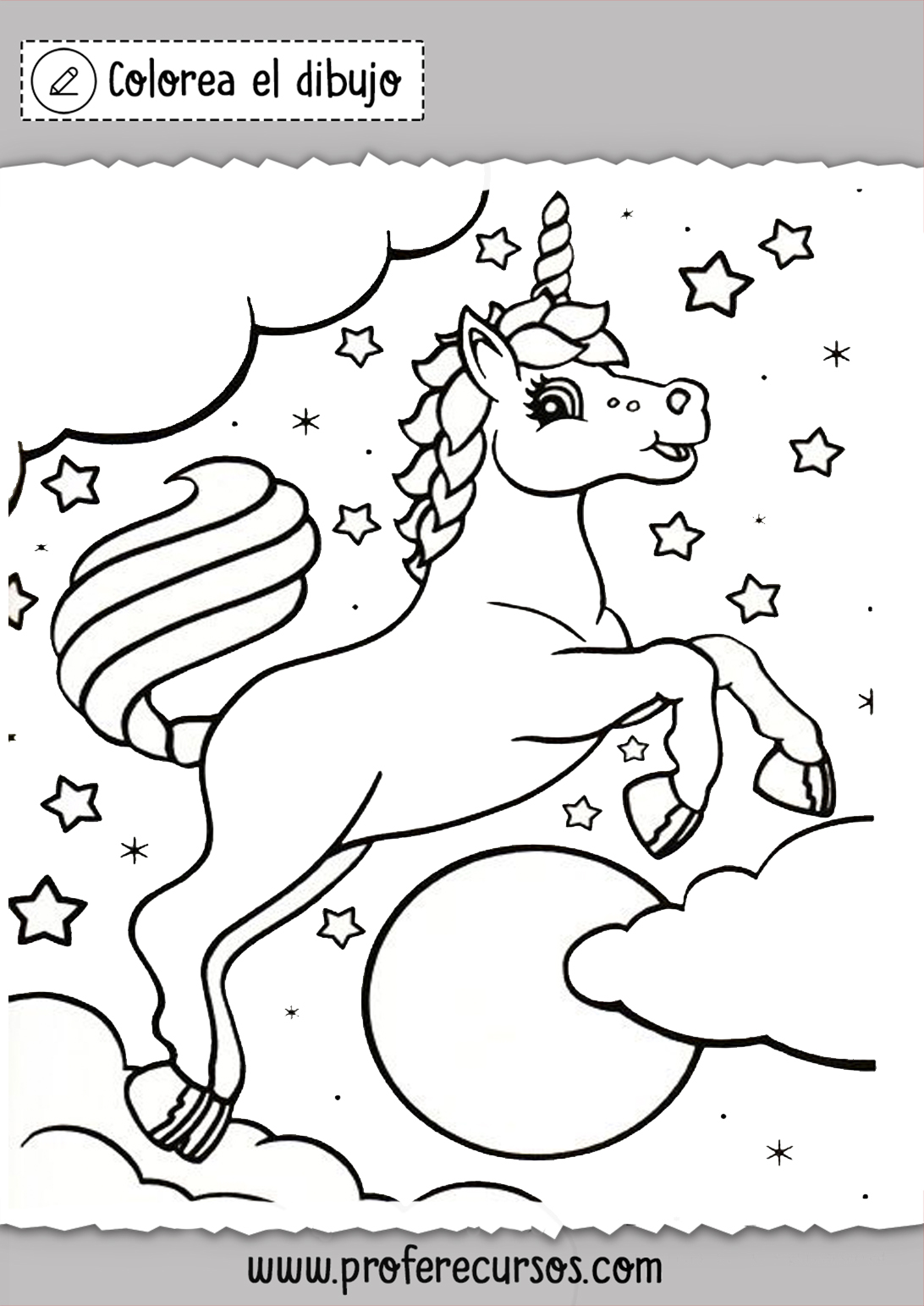 Dibujos Laminas Unicornios Colorear