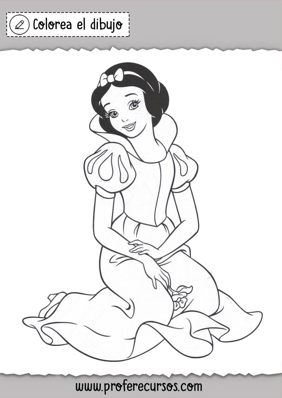 Dibujos Princesas Disney Blancanieves Colorear