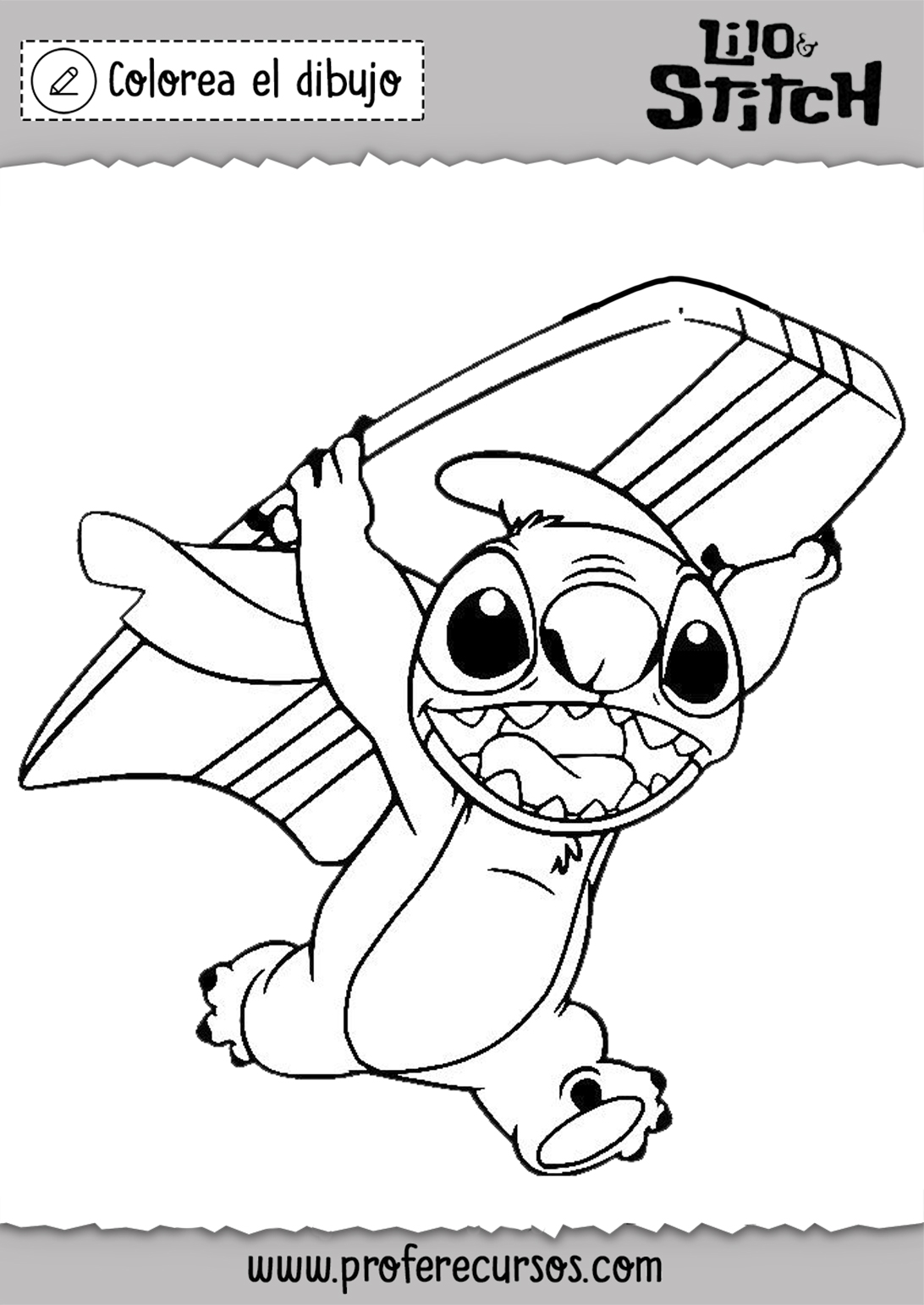 Dibujos Stitch Colorear