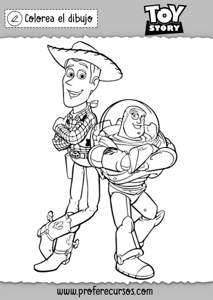 Dibujos Woody para colorear Toy Story