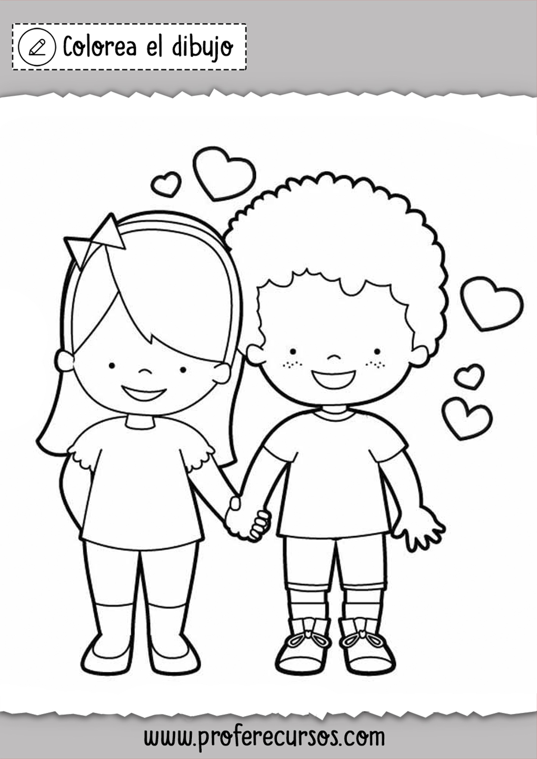 Dibujos de Amor para colorear de parejas