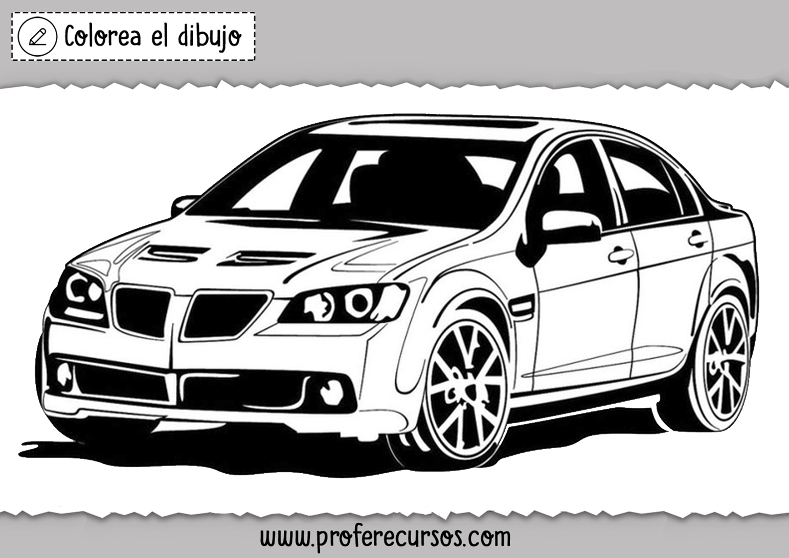 Dibujos de Autos de carreras para colorear