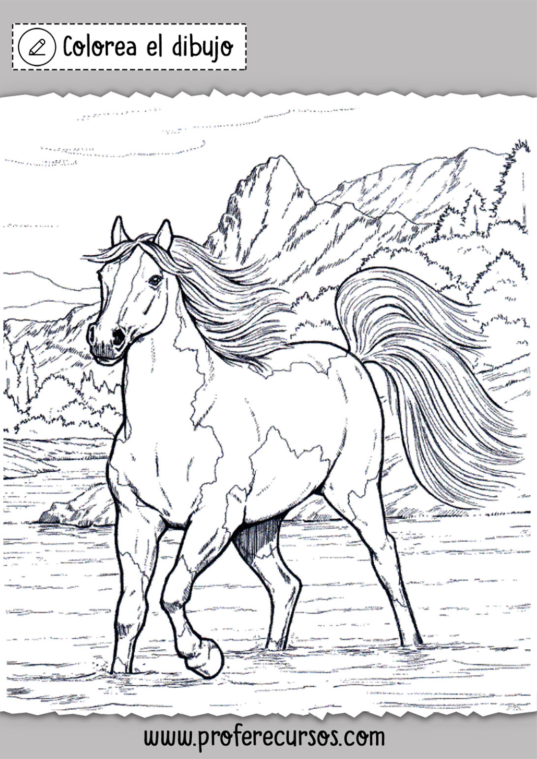 Dibujos de caballos para niños