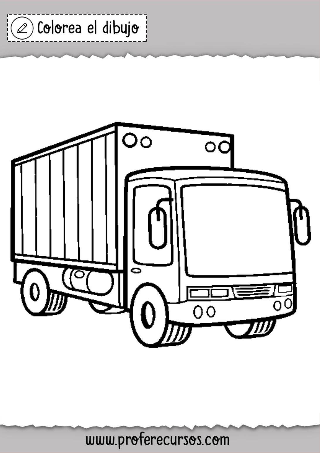 Dibujos de Camiones para Colorear y de Vehículos
